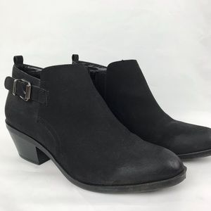 Sonoma black vegan suede ankle boots booties